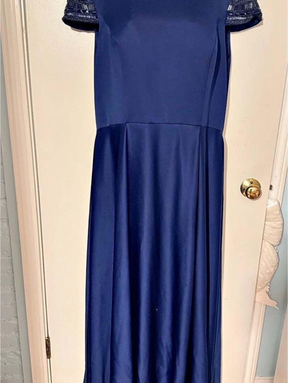 MacDuggal Navy Blue Gown Size 14 Like New